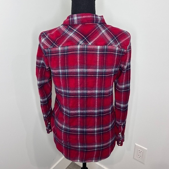 Forever21 Plaid Women’s Red Button Up (L) - Picture 5 of 7